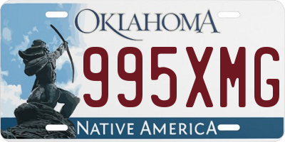 OK license plate 995XMG
