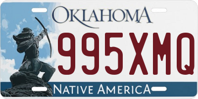 OK license plate 995XMQ