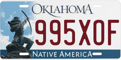 OK license plate 995XOF