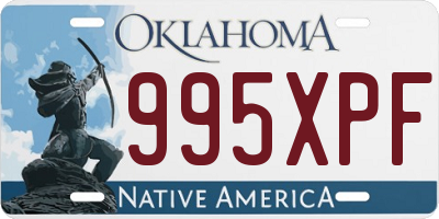 OK license plate 995XPF