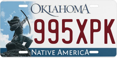 OK license plate 995XPK
