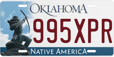 OK license plate 995XPR