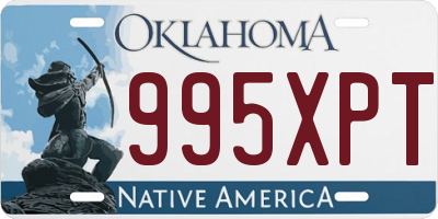 OK license plate 995XPT
