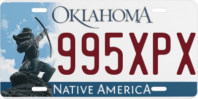 OK license plate 995XPX