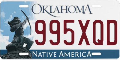 OK license plate 995XQD