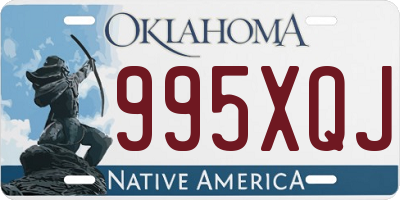 OK license plate 995XQJ