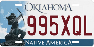 OK license plate 995XQL