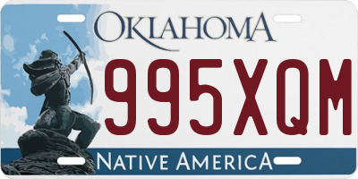 OK license plate 995XQM