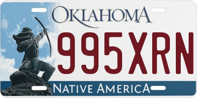 OK license plate 995XRN