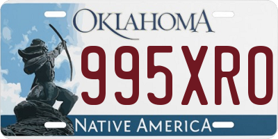 OK license plate 995XRO