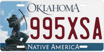 OK license plate 995XSA