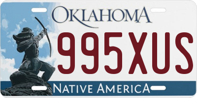 OK license plate 995XUS