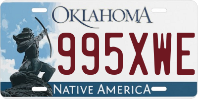 OK license plate 995XWE