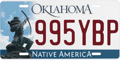 OK license plate 995YBP