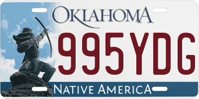 OK license plate 995YDG