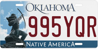 OK license plate 995YQR