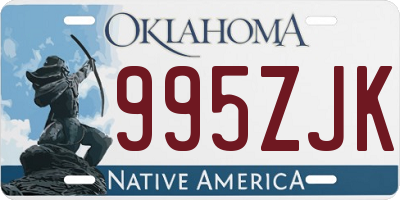 OK license plate 995ZJK