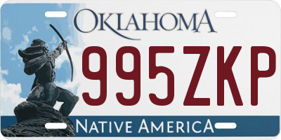 OK license plate 995ZKP