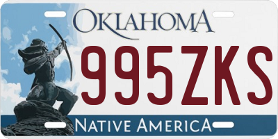 OK license plate 995ZKS