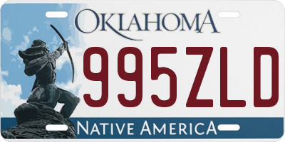 OK license plate 995ZLD