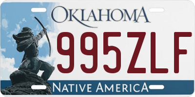 OK license plate 995ZLF