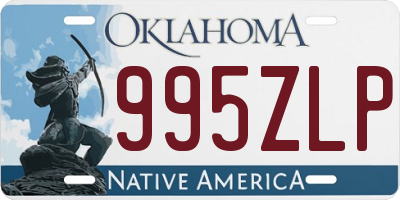 OK license plate 995ZLP