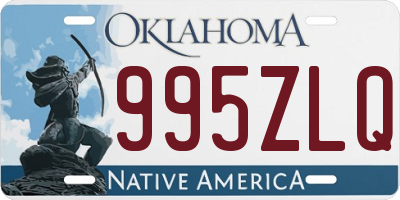 OK license plate 995ZLQ