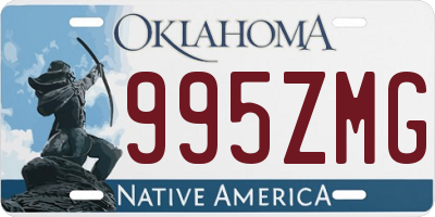 OK license plate 995ZMG