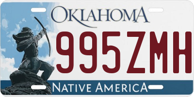 OK license plate 995ZMH