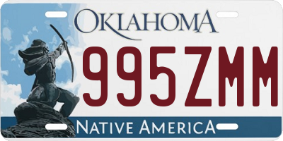 OK license plate 995ZMM