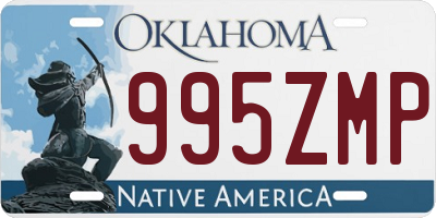 OK license plate 995ZMP