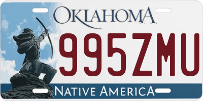 OK license plate 995ZMU