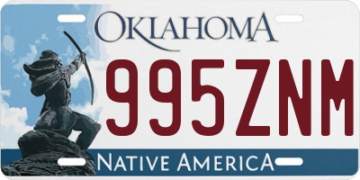 OK license plate 995ZNM