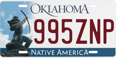 OK license plate 995ZNP
