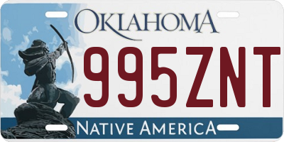 OK license plate 995ZNT