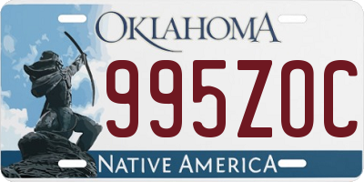 OK license plate 995ZOC
