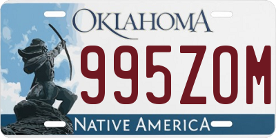 OK license plate 995ZOM