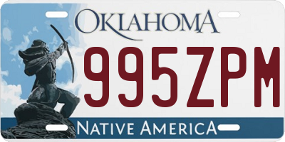 OK license plate 995ZPM