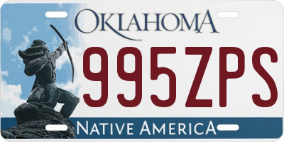 OK license plate 995ZPS
