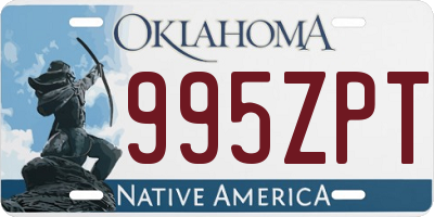 OK license plate 995ZPT
