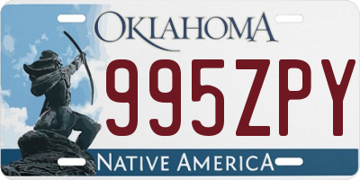 OK license plate 995ZPY