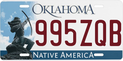 OK license plate 995ZQB