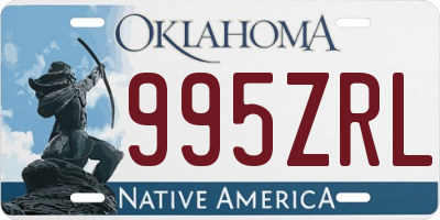 OK license plate 995ZRL