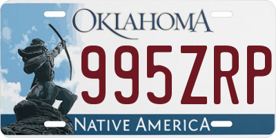 OK license plate 995ZRP