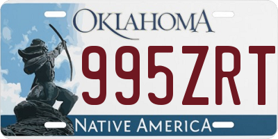 OK license plate 995ZRT