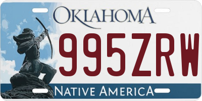 OK license plate 995ZRW