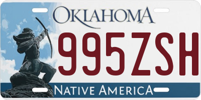 OK license plate 995ZSH