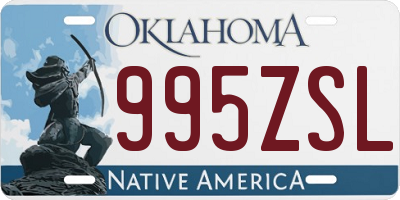 OK license plate 995ZSL