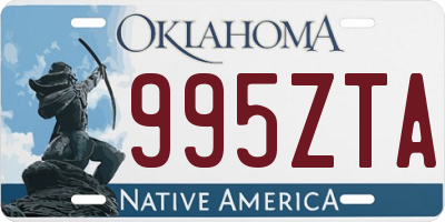OK license plate 995ZTA