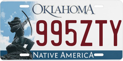 OK license plate 995ZTY